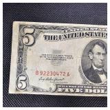 1953A $5 US Red Note