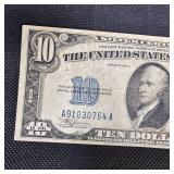 1934A $10 Silver Certificate Note