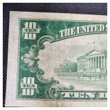 1934A $10 Silver Certificate Note