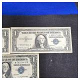 (3)1957A $1 Silver Certificate Notes