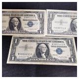 (3)1957A $1 Silver Certificate Notes