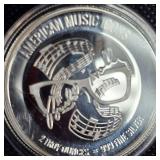 Buddy Holly 2 oz Silver Round, "American Music Icons"