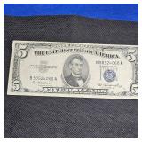 1953 $5 Silver Certificate AU