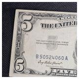 1953 $5 Silver Certificate AU