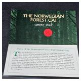 1991 Crown Cat, Norwegian Forest Cat, 1 oz Silver