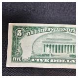 1934 D  $5 UNC Silver Certificate