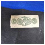 $5 1862 Louisiana Obsolete Note, AU