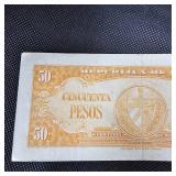 1950 1000(UNC), 1958-5-20-50 Peso Cuban