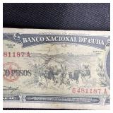 1950 1000(UNC), 1958-5-20-50 Peso Cuban