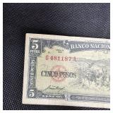 1950 1000(UNC), 1958-5-20-50 Peso Cuban