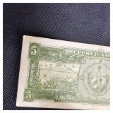 1950 1000(UNC), 1958-5-20-50 Peso Cuban