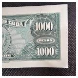 1950 1000(UNC), 1958-5-20-50 Peso Cuban