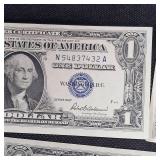 2-1957 $1 Silver Certificate UNC, 11957A Silver Certificate