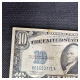 1934 A $10 N Africa Gold Seal WW II Note