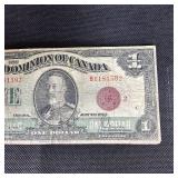 1923 $1 Canadian Red Seal Large Note