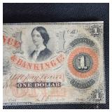 $1 Obsolete Augusta, GA Note and 1852 $2 Obsolete Deleware Note