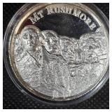 2 oz Mt Rushmore Silver Round
