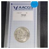 1921 P Morgan $1 MS60  AACGS