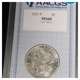 1921 P Morgan $1 MS60  AACGS