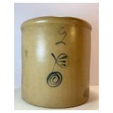 Rare 2 Gallon Red Wing Crock with Single P Rib Cage with Target