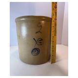 Rare 2 Gallon Red Wing Crock with Single P Rib Cage with Target