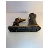 Teddy and the Bear cast iron bank