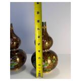 Pair of Enamal Brass Vases