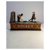 Cast  Iron Hockey Bank