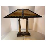 Tiffany Style Two Column lamp