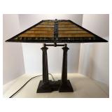 Tiffany Style Two Column lamp