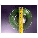 Uranium Glass Plate and Bowl