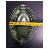 Uranium Glass Plate and Bowl