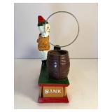 Clown and Trick Dog cast iron bank