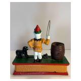 Clown and Trick Dog cast iron bank