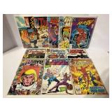 Vintage Marvel and DC Comics collection bagged and boarded