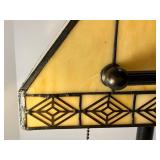 Tiffany  Style Stained Glass Bankers Light