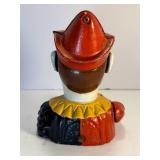 Humpy Dumpty clown cast iron bank