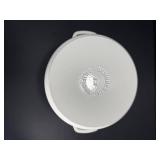 White enameled cast iron Dutch oven