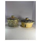 Two Covered Roseville dishes