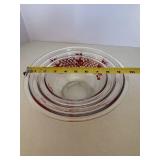 Red Cherry  Pyrex Bowls