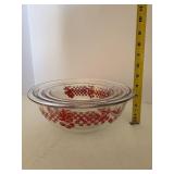 Red Cherry  Pyrex Bowls