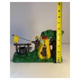 Boy Scout Camp cast iron bank