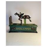 Show Jumper cast iron bank