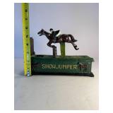 Show Jumper cast iron bank