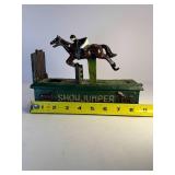 Show Jumper cast iron bank