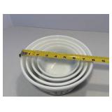 Hazel Atlas Kitchen Aid Pattern Scalloped Edge - 4 Piece Set