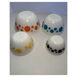 Vintage Hazel Atlas Polka Dot Nesting  Bowls