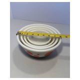 Vintage Hazel Atlas Polka Dot Nesting  Bowls