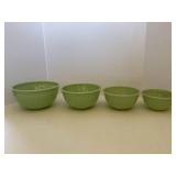 Fire King Jadeite Swirl mixing bowls