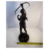 Large Bronze Archer Sculpture